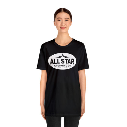 ASG Unisex Jersey Vintage White Oval Short Sleeve Tee