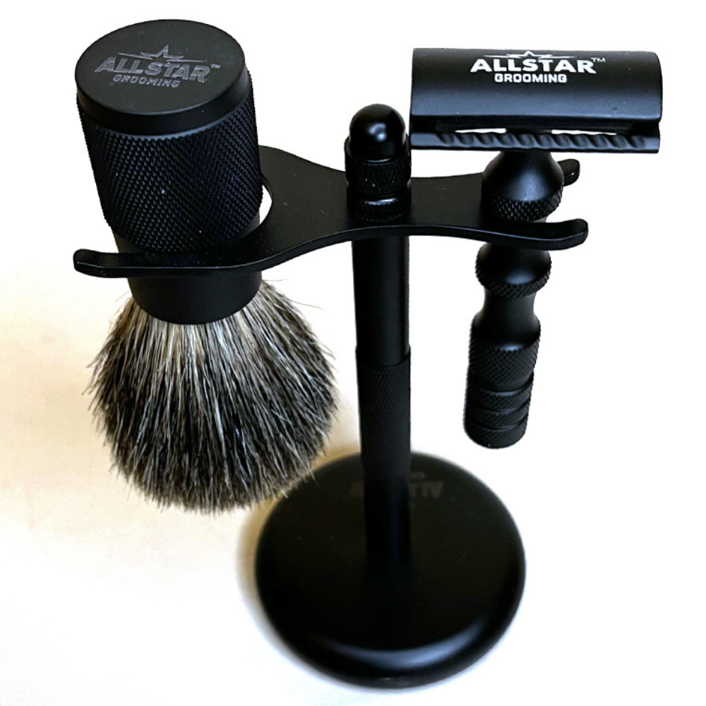 Safety Razor Shaving Set, Black – All Star Grooming Co.